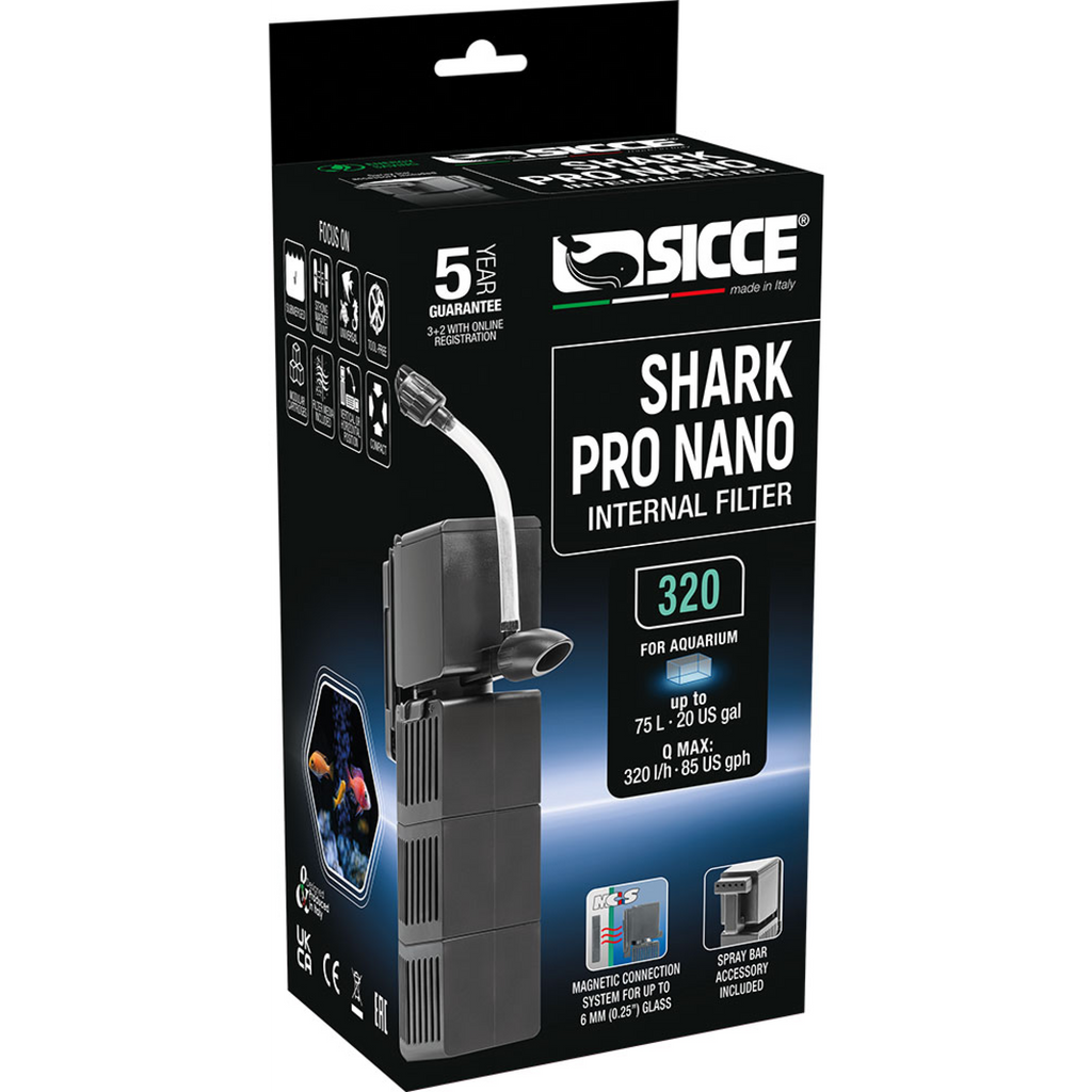 Shark Pro Nano 320, Internal Filter, 1.5m, EU 2 pins