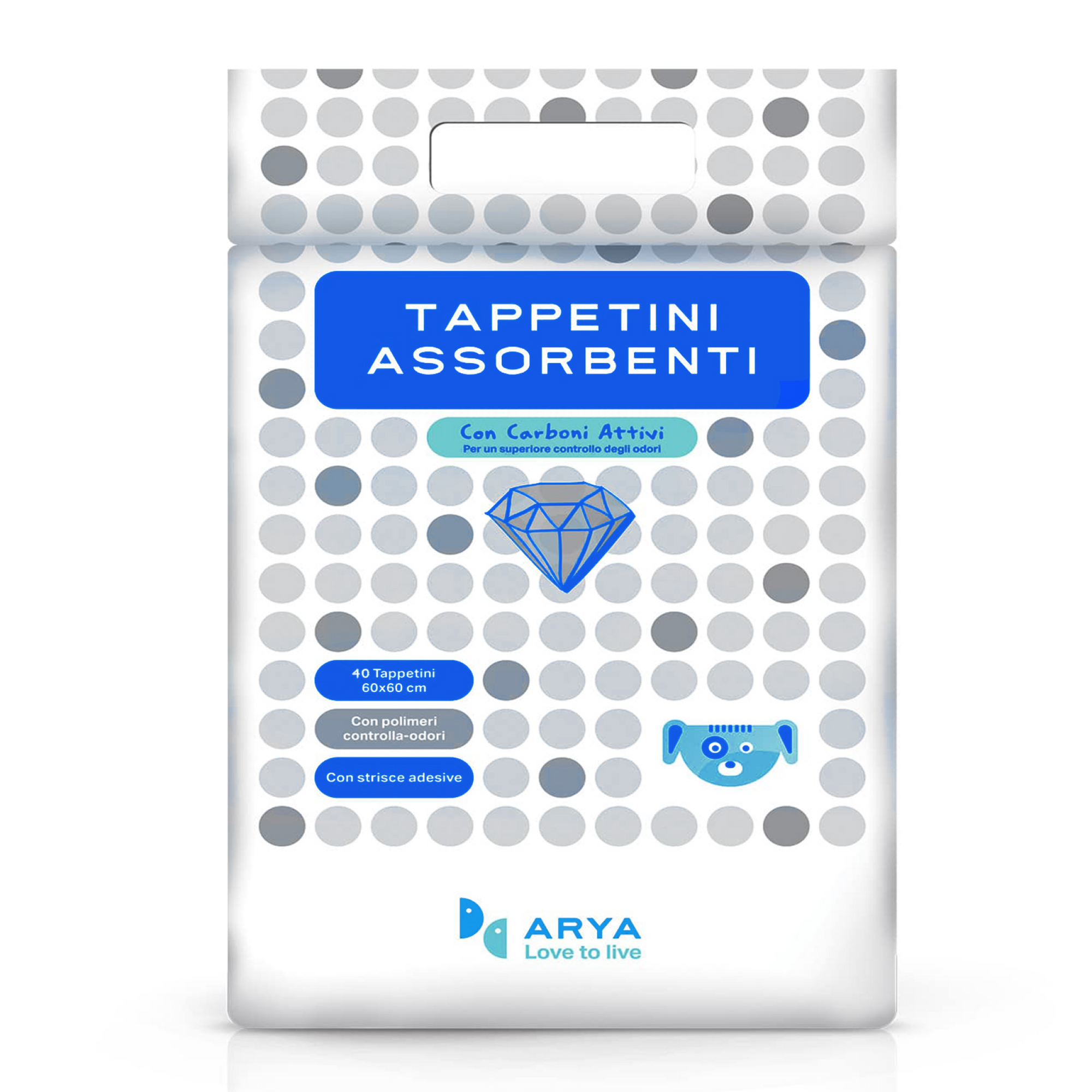 Arya Puppy Pads With Activated Carbon 60 x 60 cm, 40/pk
