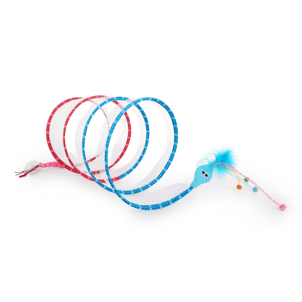 Modern Cat Spiral Cat Tunnel Blue/Pink