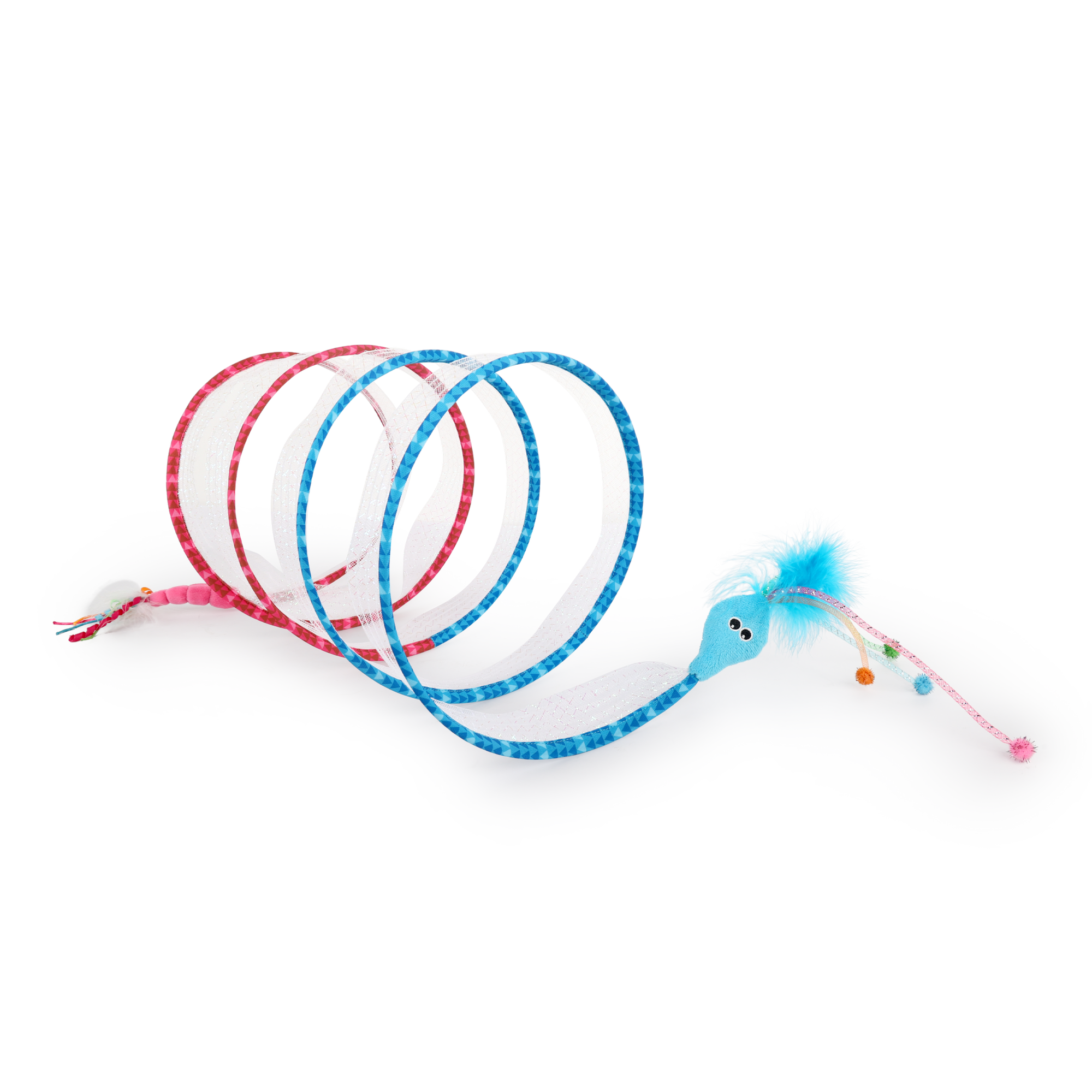 Modern Cat Spiral Cat Tunnel Blue/Pink
