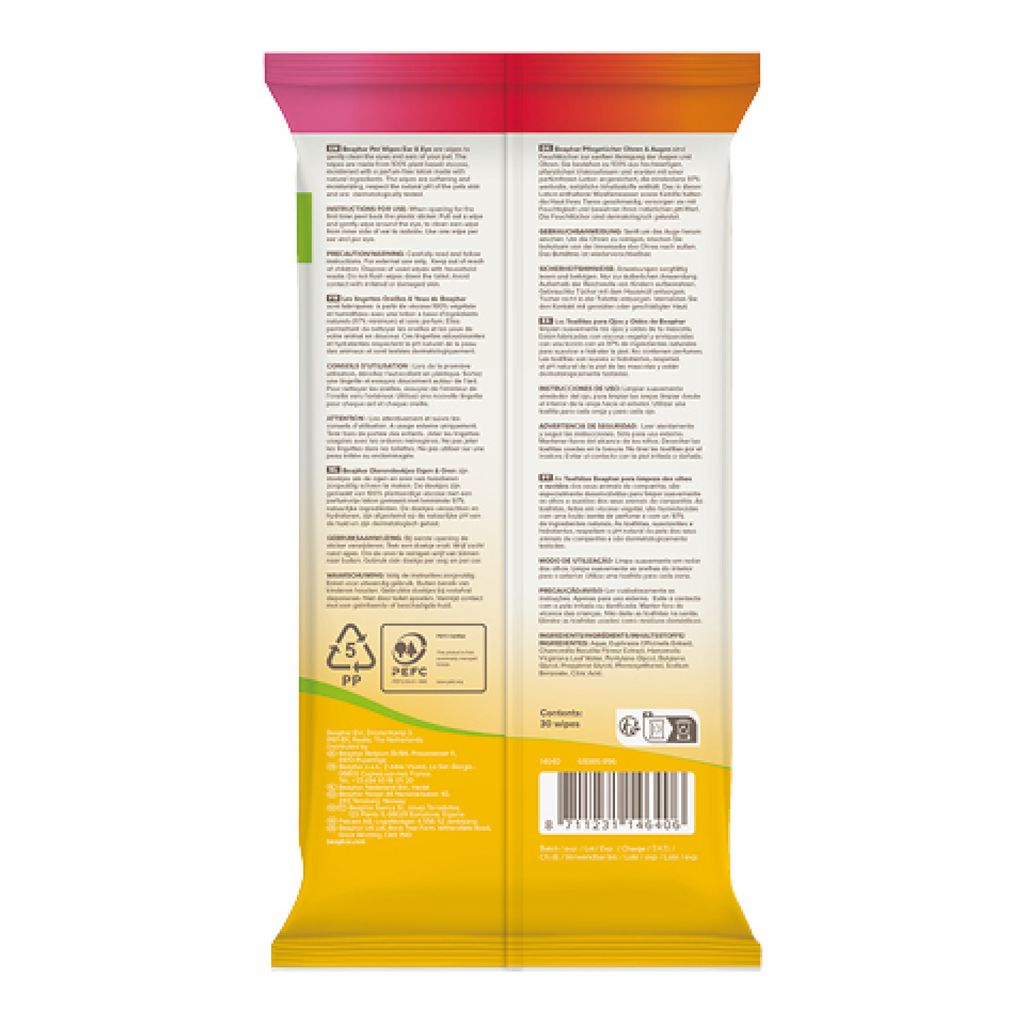 Pet Wipes Ear & Eye (30 Wipes)