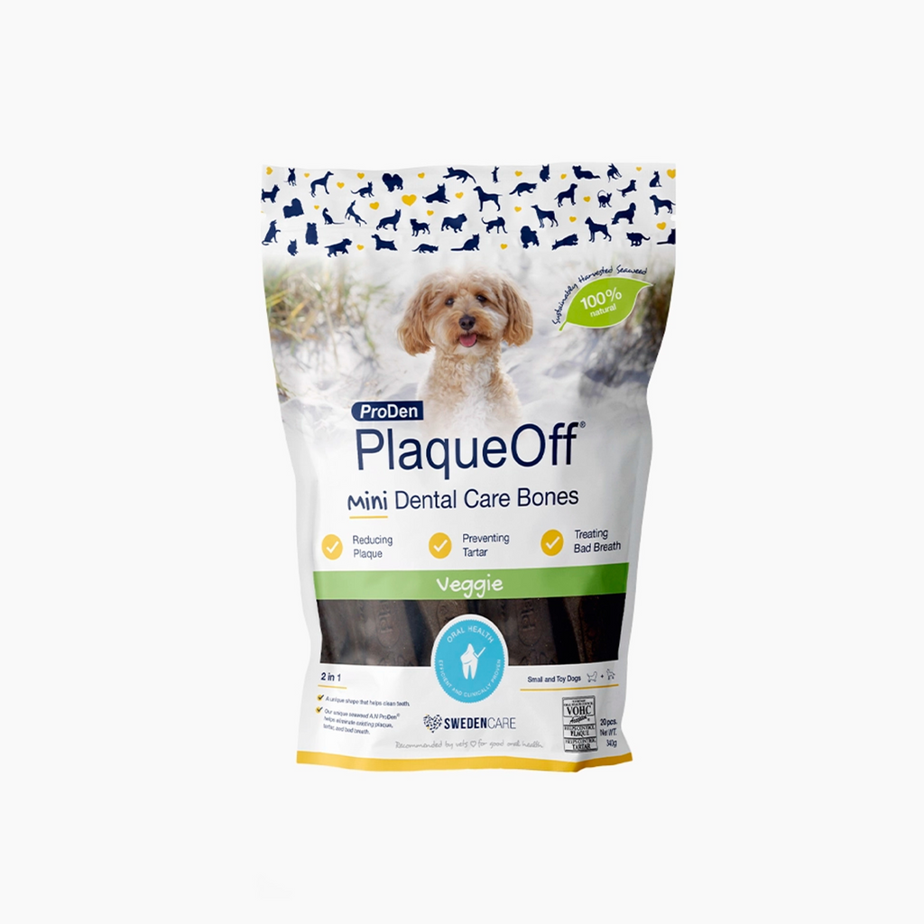 ProDen PlaqueOff Mini Dental Care Bones, Vegetable Fusion 340 g