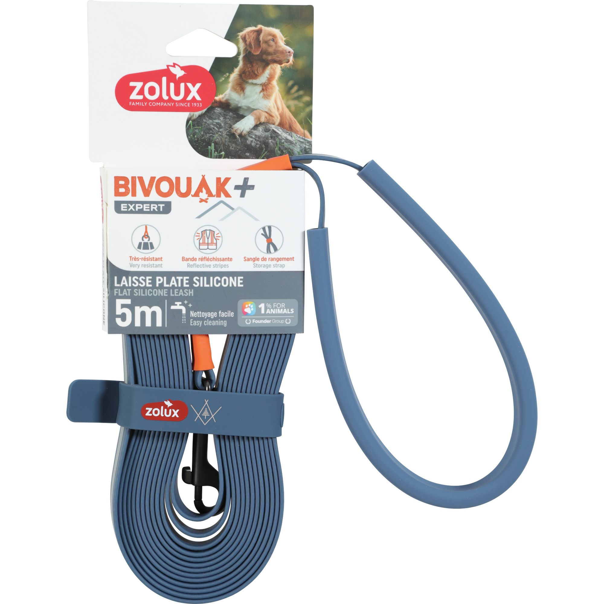 BVK Silicone Flat Lead Blue, 5 m