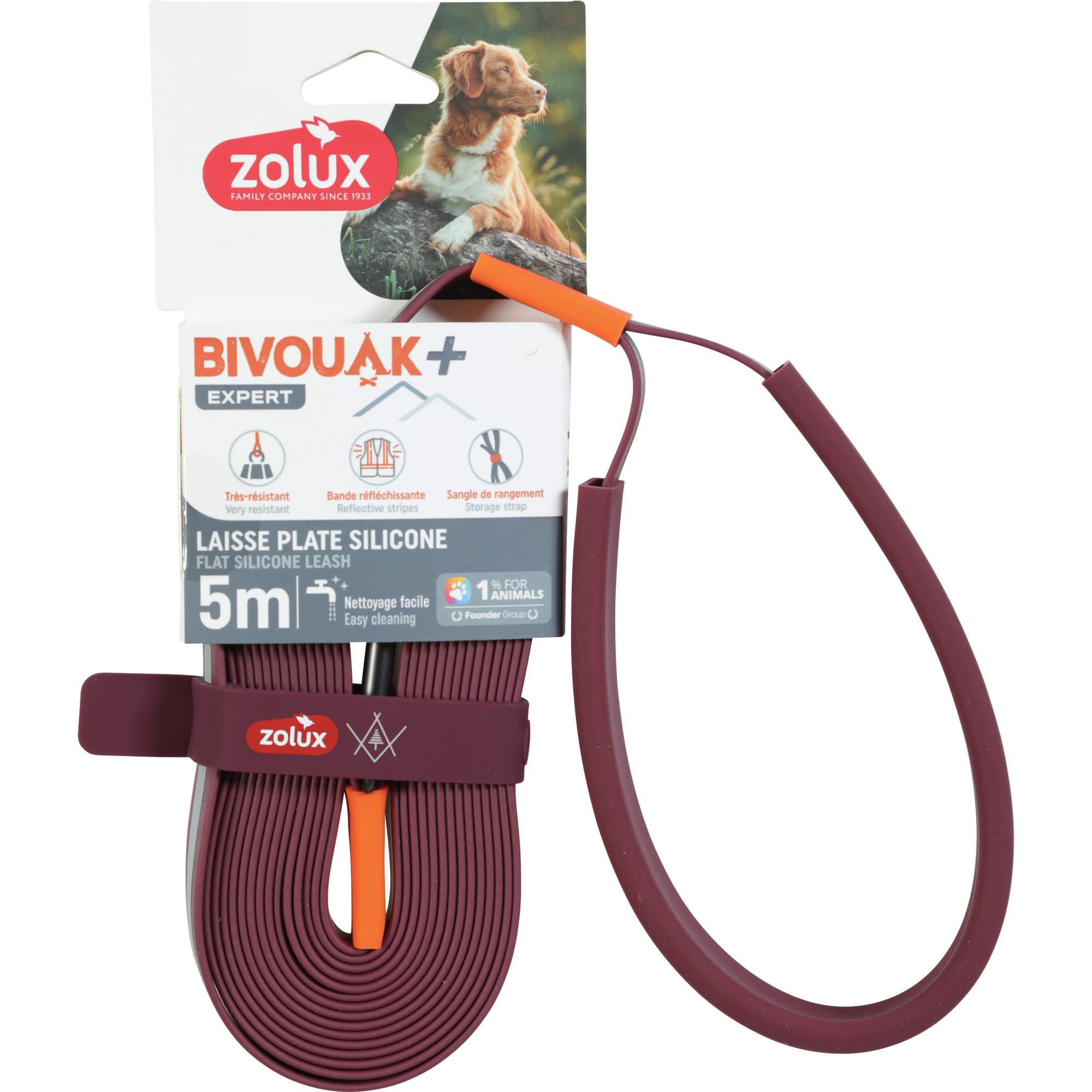 BVK Silicone Flat Lead Red, 5 m