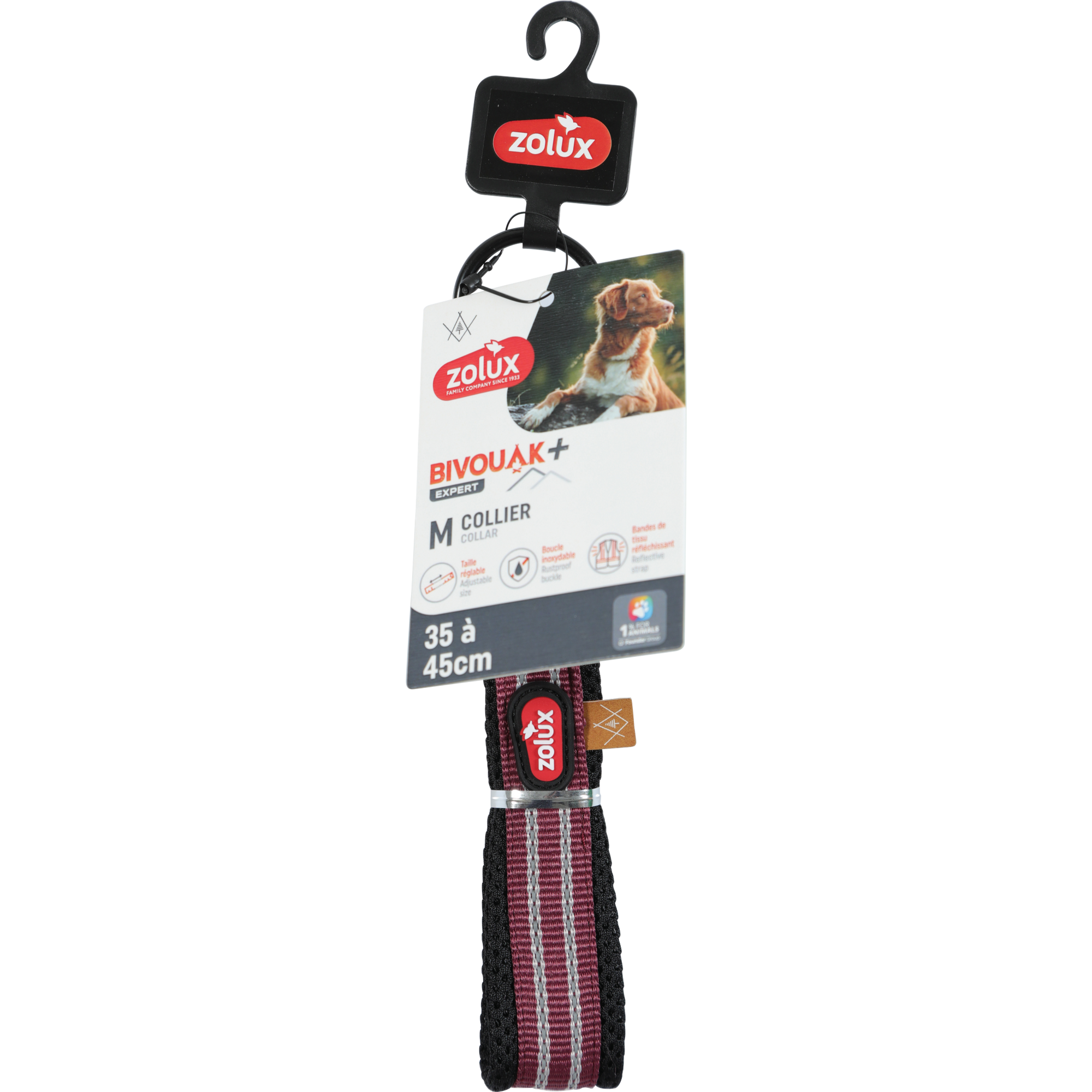 BVK Collar Red, 20 mm, 35-45 cm