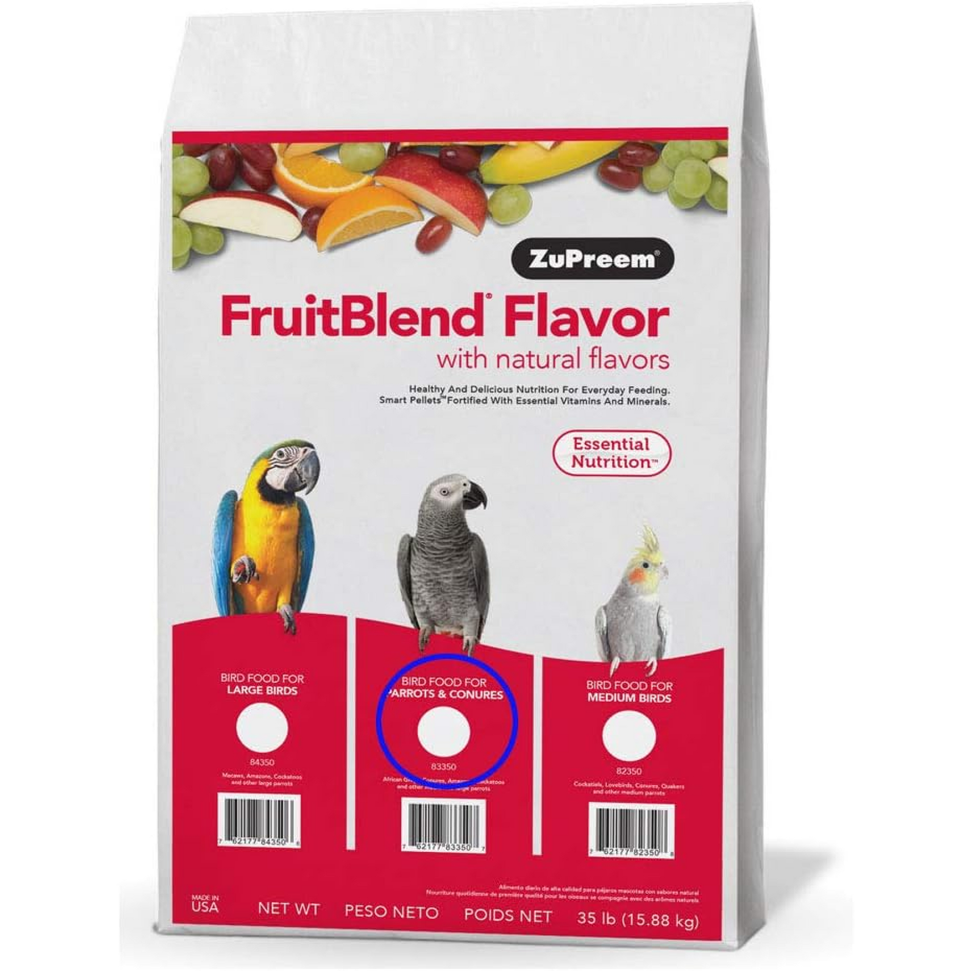 FruitBlend for Medium/Large Parrots 35 lbs (15.88 kg)