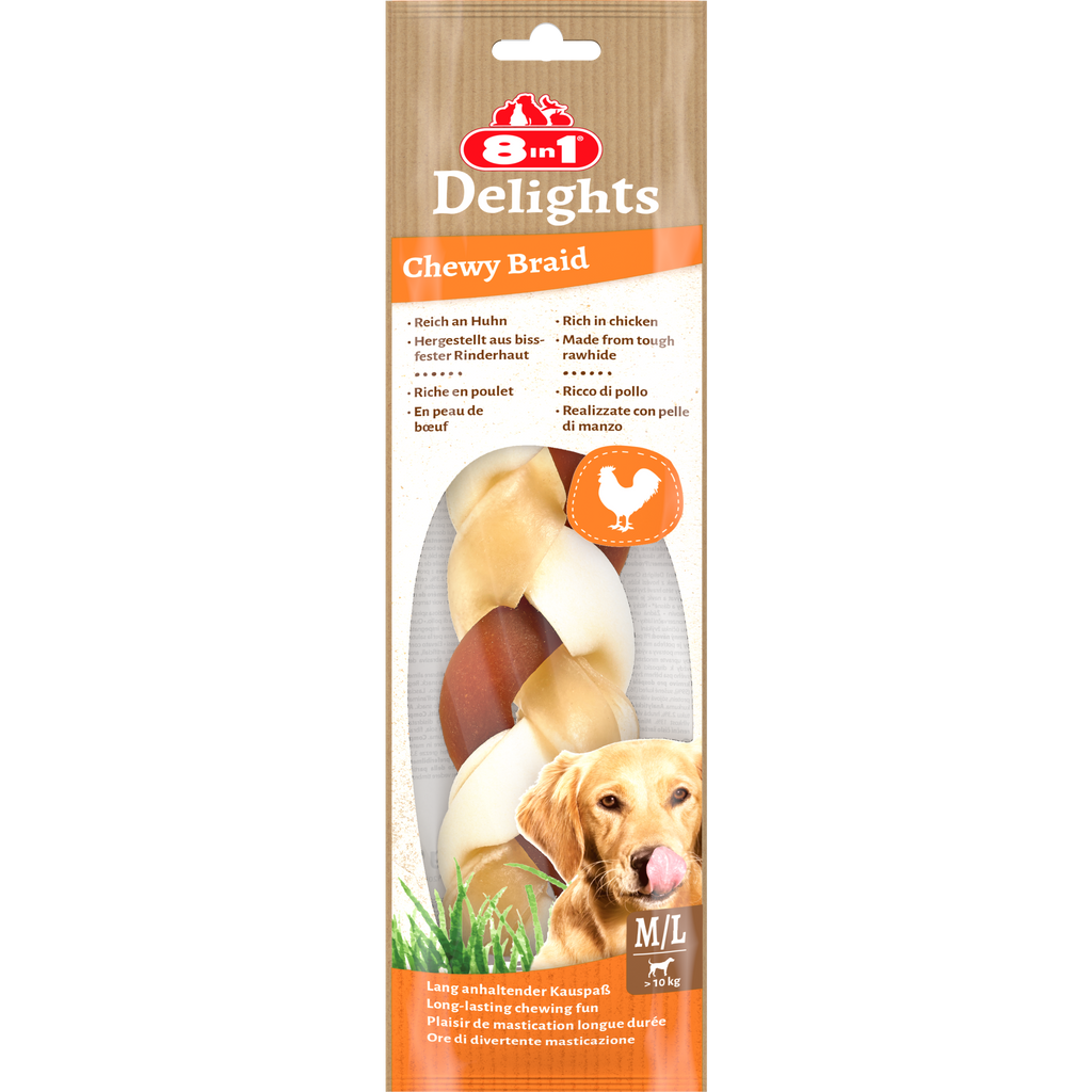 8in1 Delights Chewy Braids M/L, 80 g