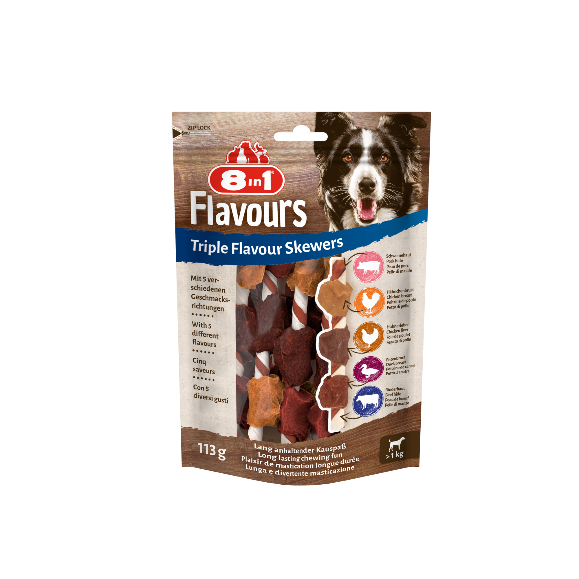 8in1 Triple Flavour Skewers 6pcs, 113 g