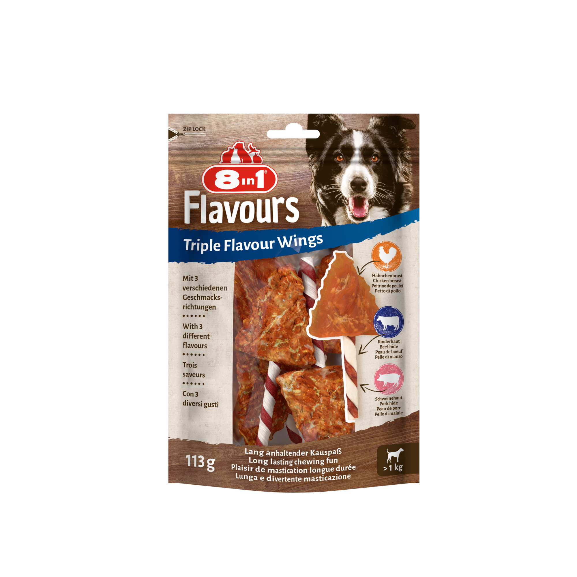 8in1 Triple Flavour Wings 6pcs, 113 g