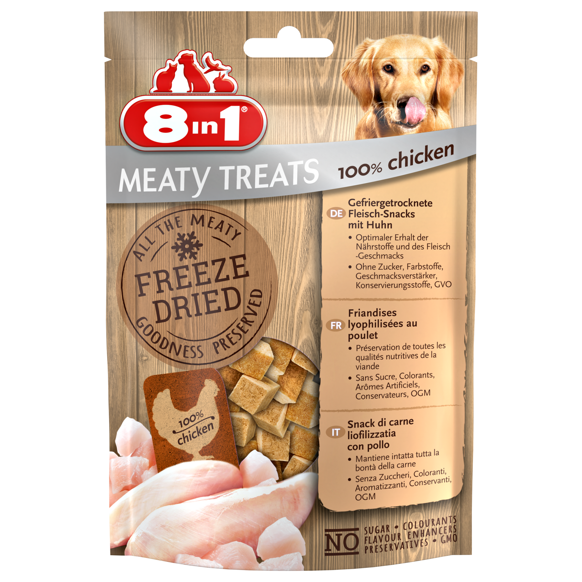 8in1 Meaty Treats Freeze Dried Chicken 50 g