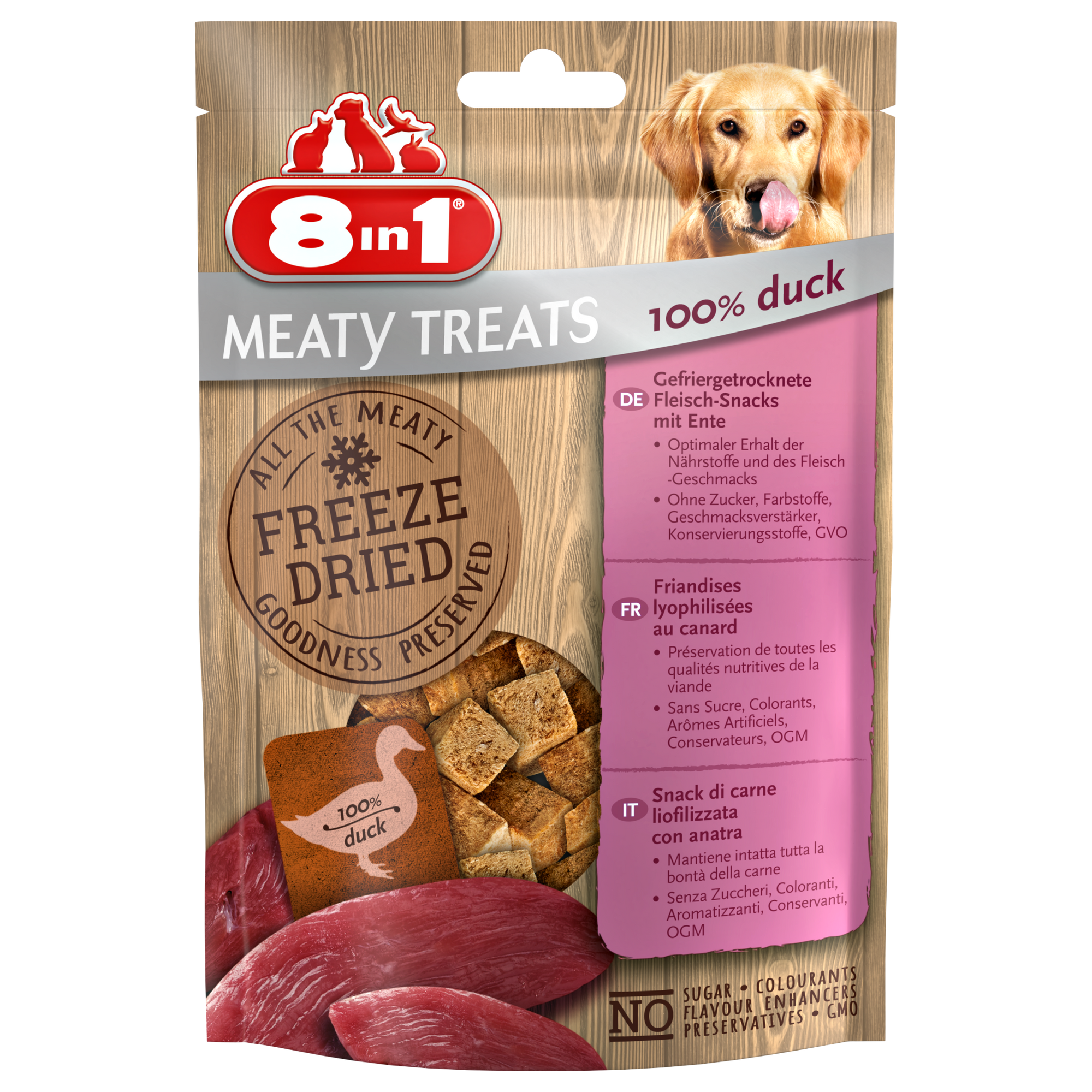 8in1 Meaty Treats Freeze Dried Duck 50 g