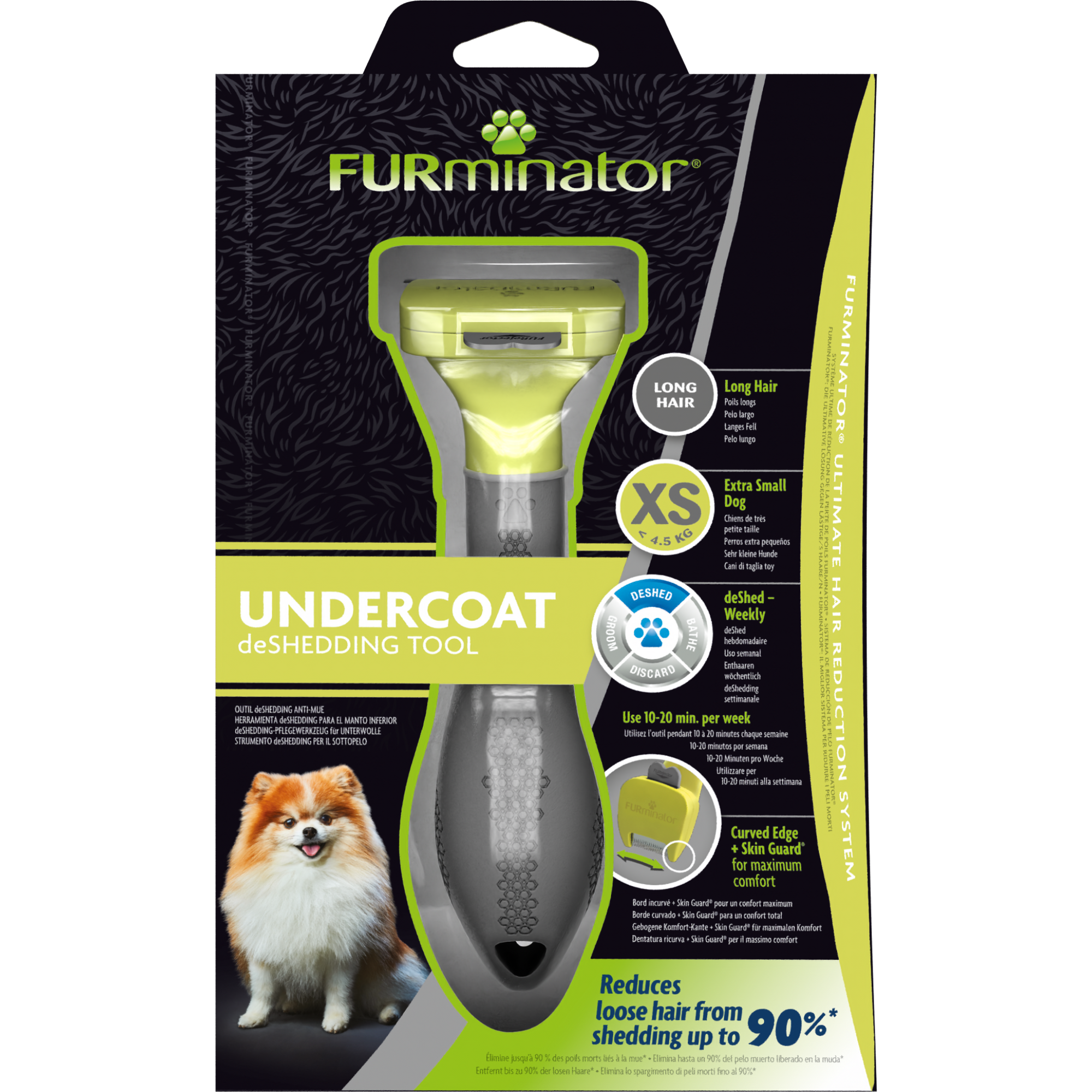 FURminator Undercoat deShedding Tool – XSmall Dog, Long Hair