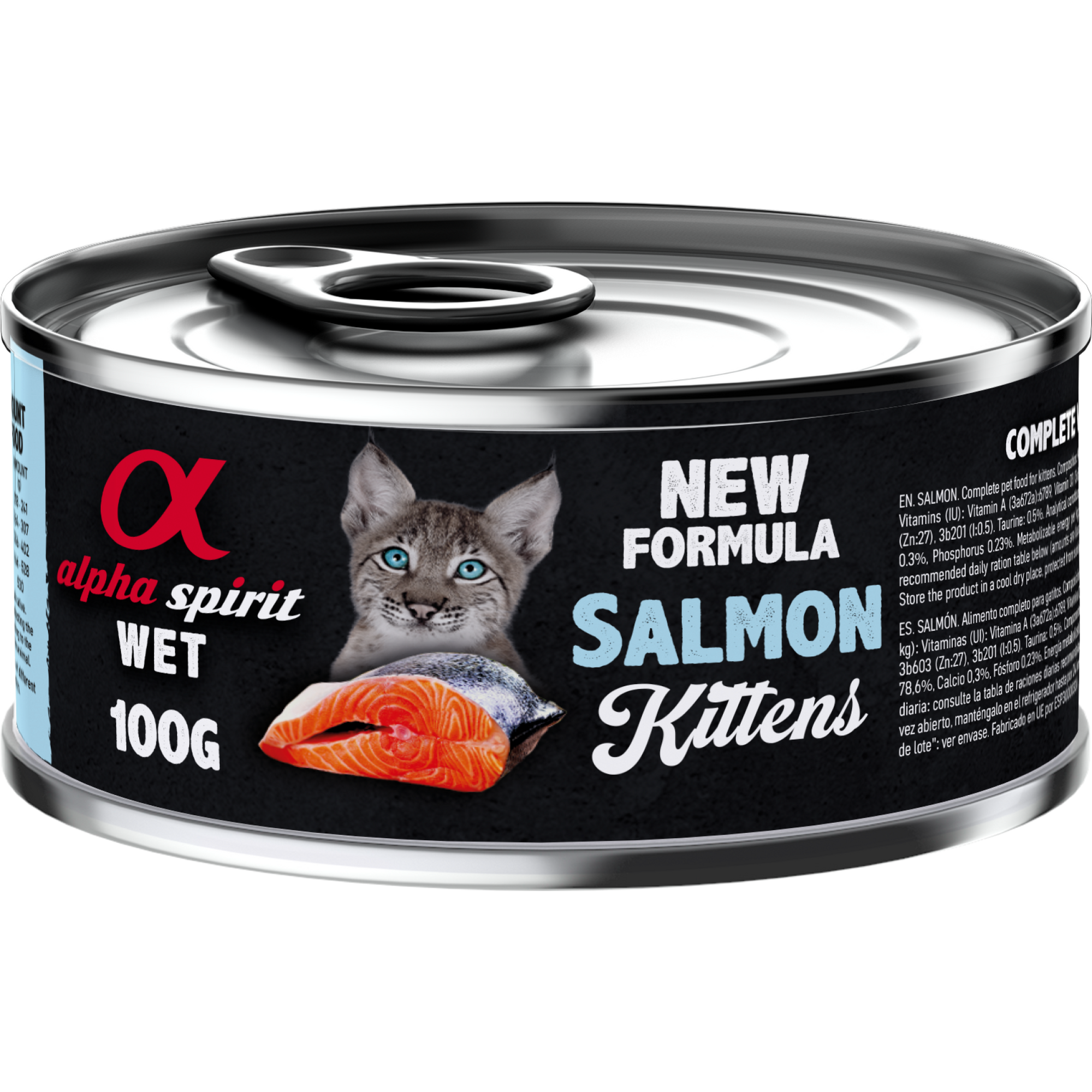 Wet Food for Kittens Salmon, 6 x 100 g cans
