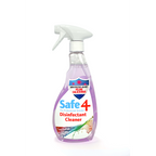 Safe4 Disinfectant Pre-Diluted Spray 1:10 Dilution, Lavender Scent, Enhanced Formula, 500 ml