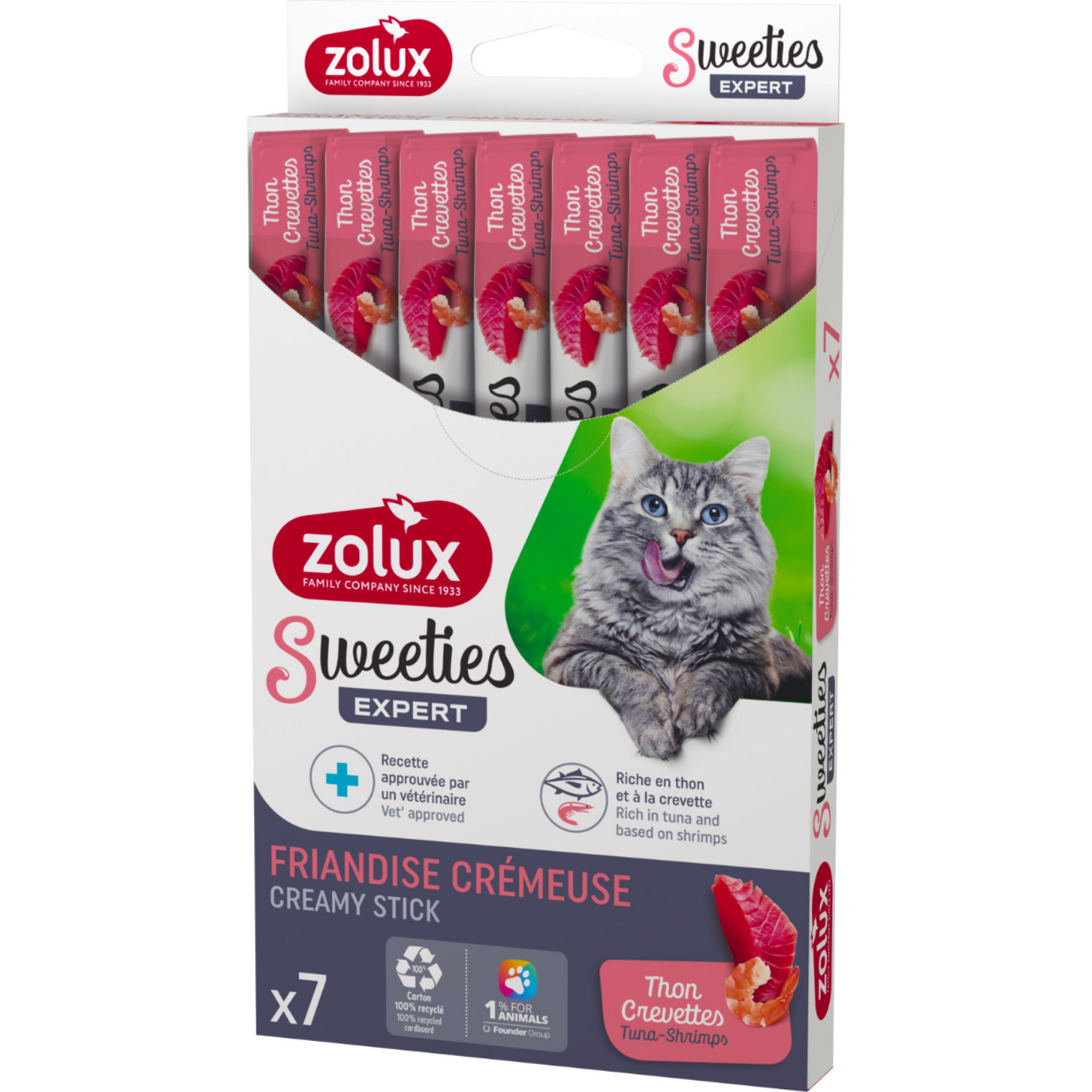 Sweeties Creamy Stick for Cats, Tuna Shrimp, 7 pcs/box