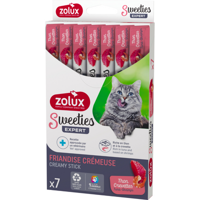 Sweeties Creamy Stick for Cats, Tuna Shrimp, 7 Pieces / box