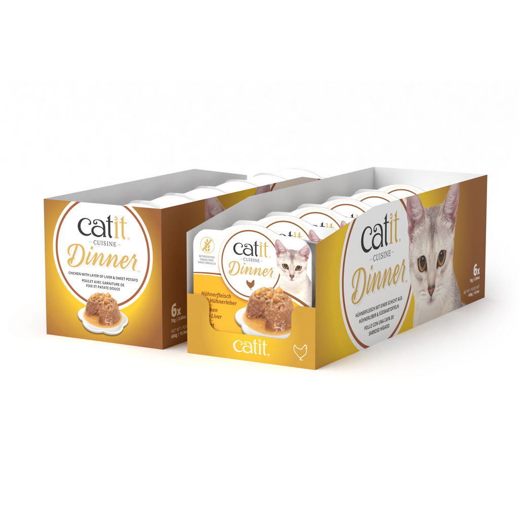 Catit Chicken Dinner, Liver & Sweet Potato 75 g, 6 pcs/box