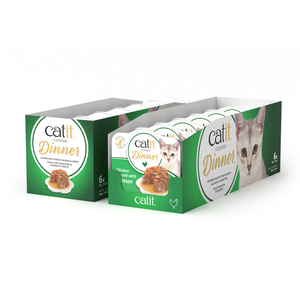 Catit Chicken Dinner, Salmon & Carrot 75 g, 6 pcs/box