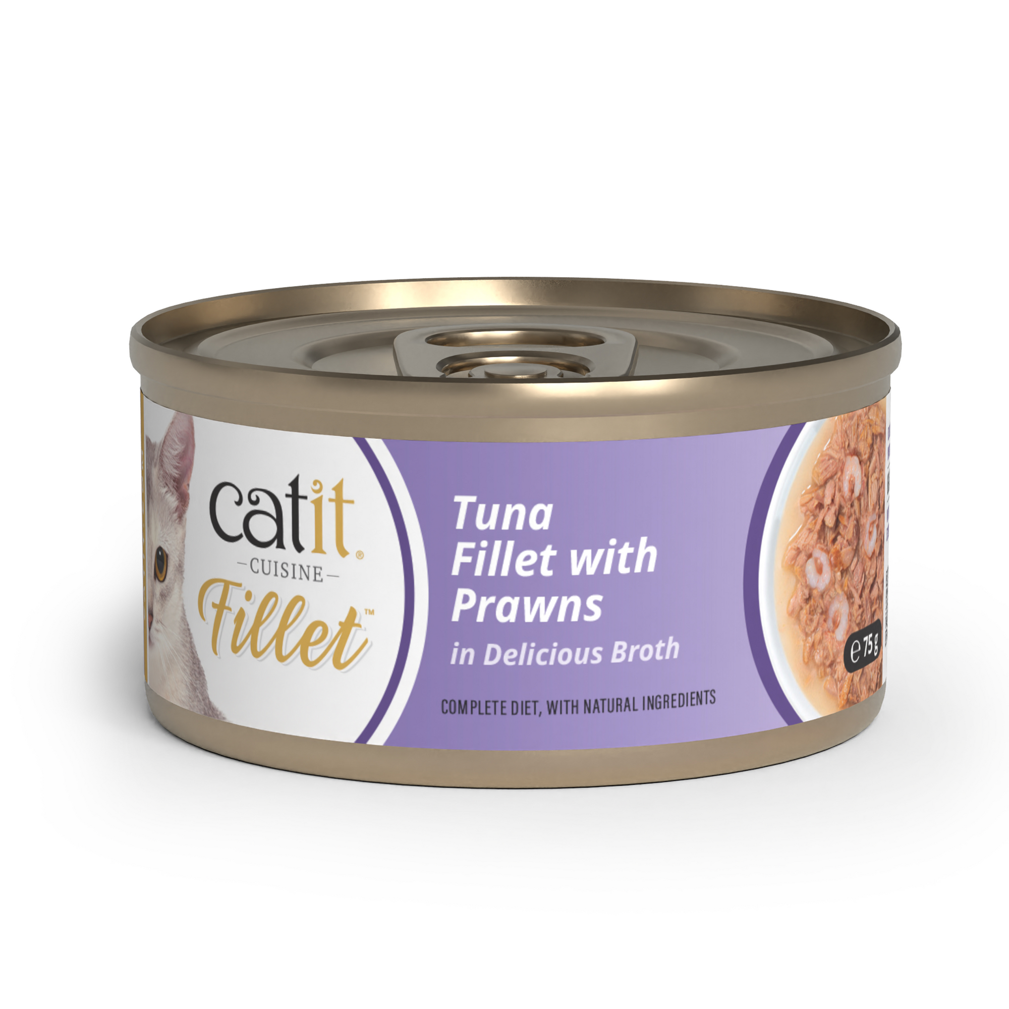 Catit Cuisine Tuna Fillet with Prawns, 12 x 75 g