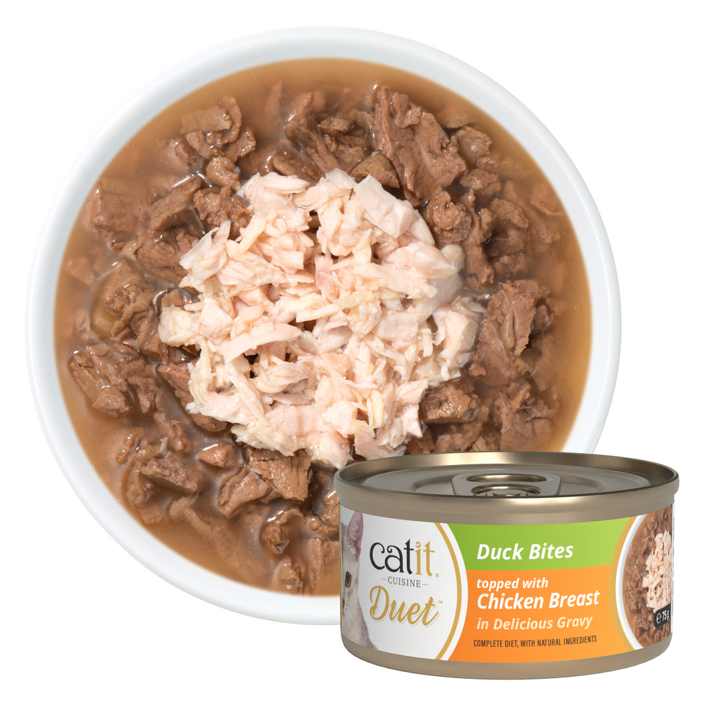 Catit Cuisine Duet, Duck with Chicken, 12 x 75 g