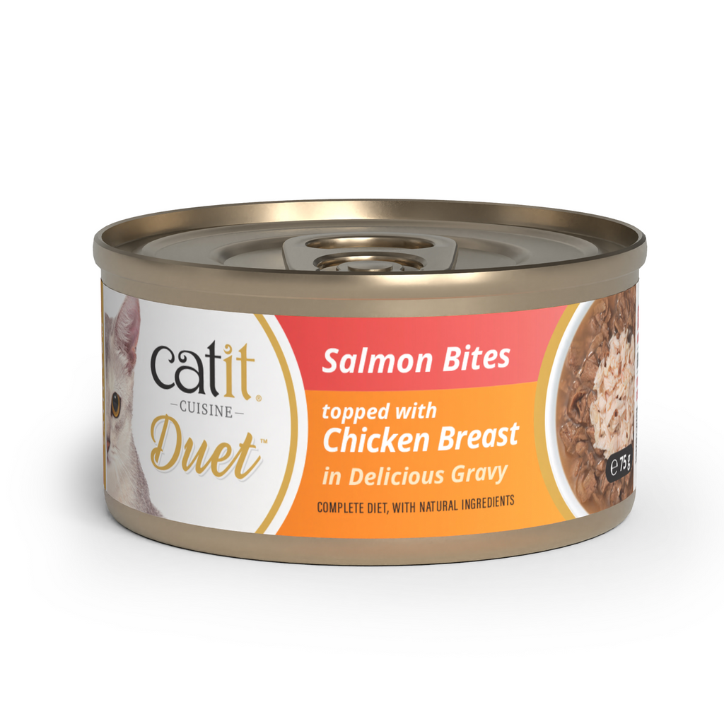 Catit Cuisine Duet, Salmon with Chicken, 12 x 75 g