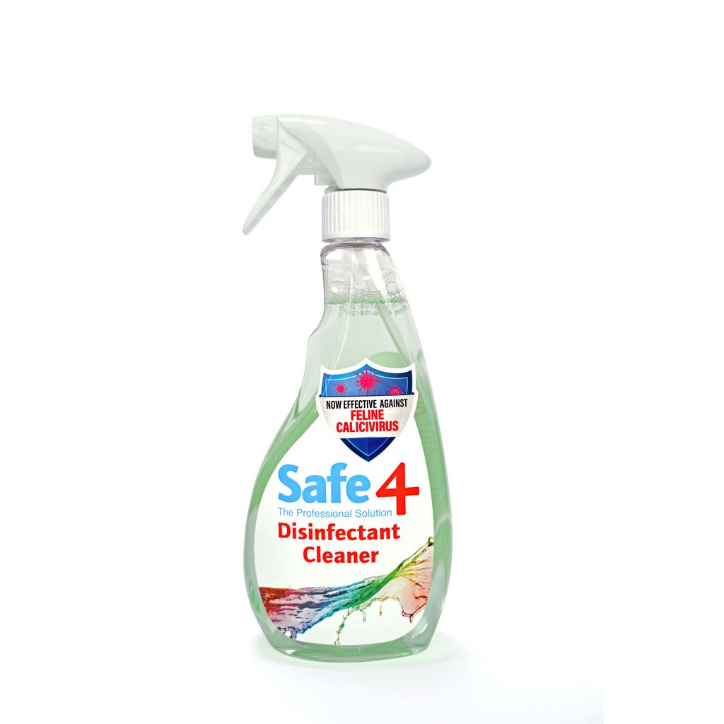 Safe4 Disinfectant Pre-Diluted Spray 1:10 Dilution, Apple Scent, Enhanced Formula, 500 ml