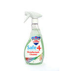 Safe4 Disinfectant Pre-Diluted Spray 1:10 Dilution, Apple Scent, Enhanced Formula, 500 ml