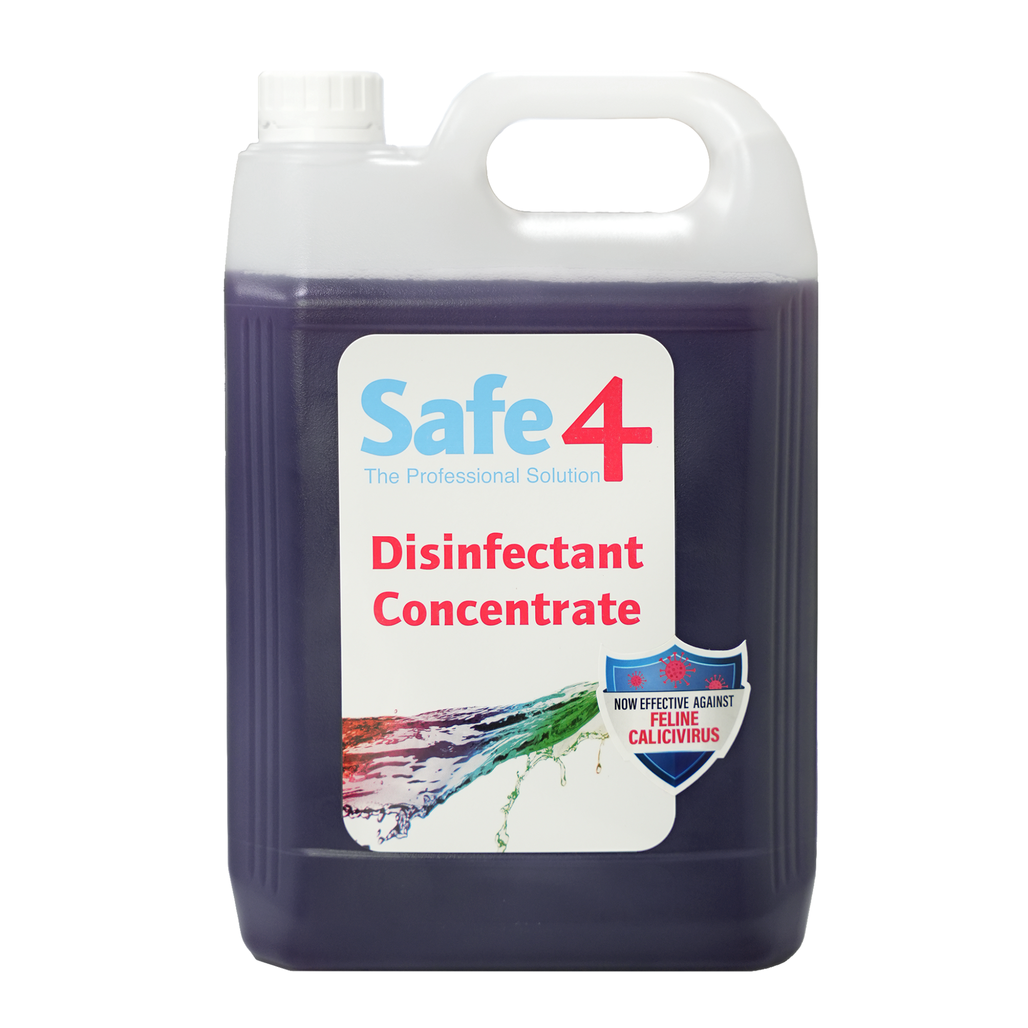 Safe4 Concentrated Disinfectant Cleaner, Lavender Scent, Enhanced Formula, 5 L