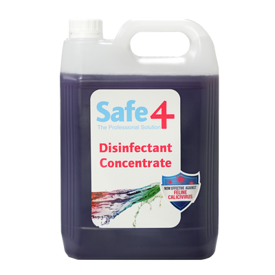 SAFE 4 Safe4 Concentrated Disinfectant Cleaner, Lavender Scent, Enhanced Formula, 5 L