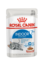 Royal Canin Indoor Sterilised 7+ in Chunks In Gravy Cat Wet Food 12 x 85 g - Pack of 12