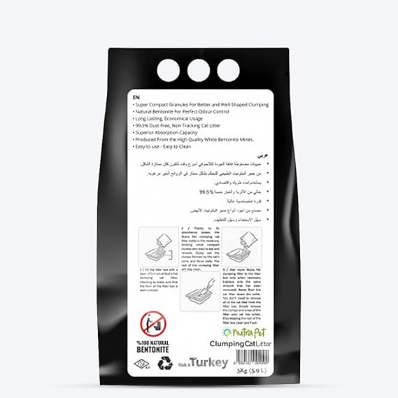 Nutrapet Bentonite Marsiella Soap White Compact Clumping Cat Litter 5Kg