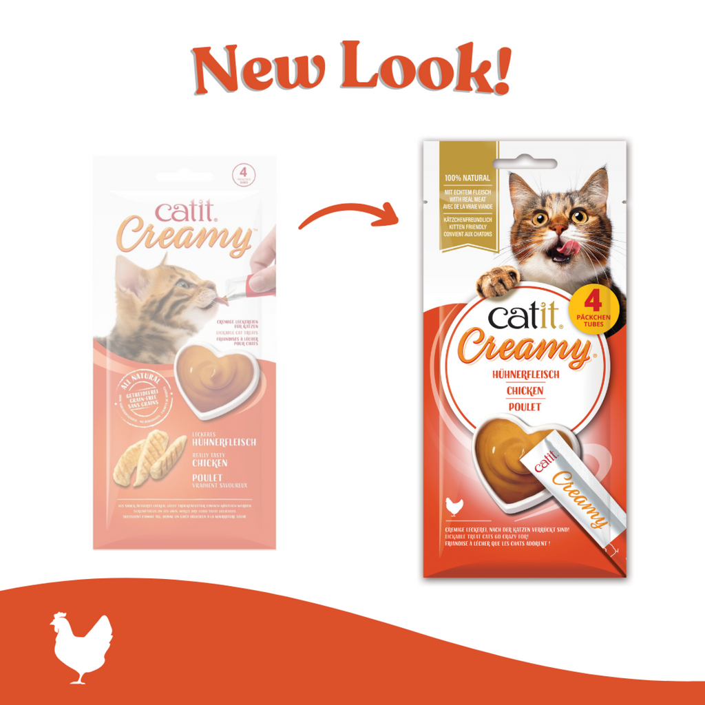 Catit Creamy Lickable Treats, Chicken, 12pk/box