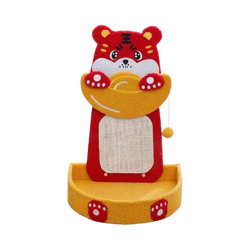 Cozy Paws Tiger Shape Cat Scratching Board With Cat Bed and Sisal Rope -41*33*62cm