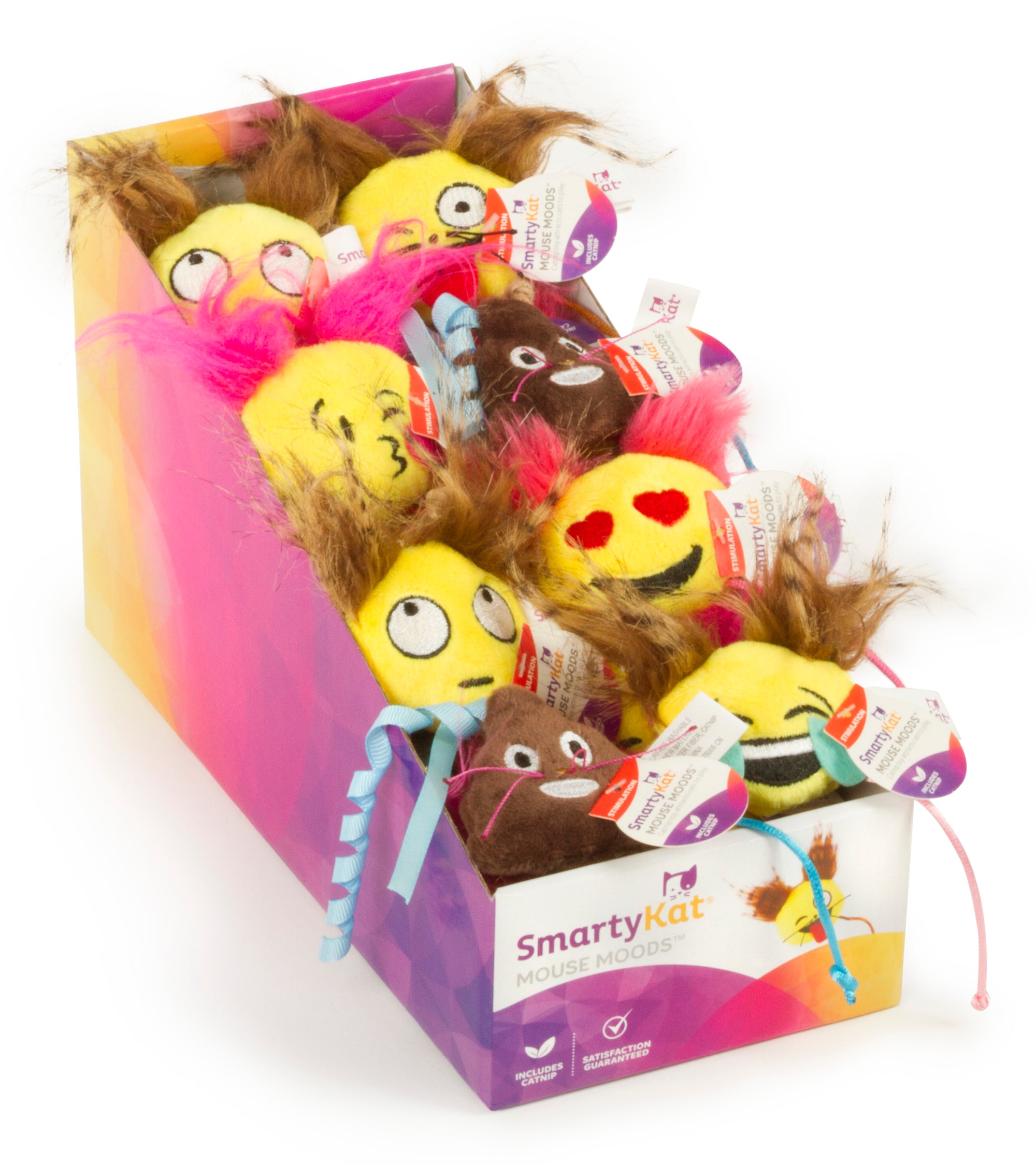 Smartykat® Mouse Moods™ Set Of 2 Emoji Catnip Cat Toys