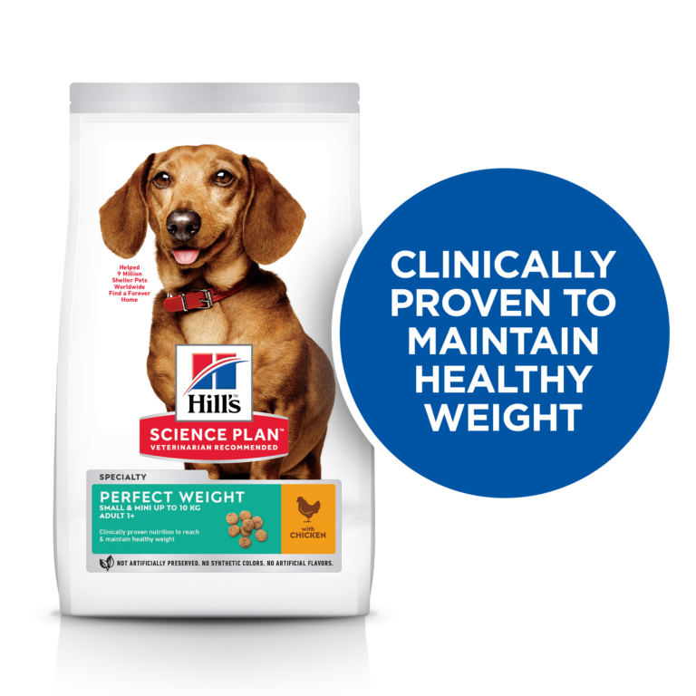 Hill's Science Plan Perfect Weight Small & Mini Adult Dog Food With Chicken (1.5kg)