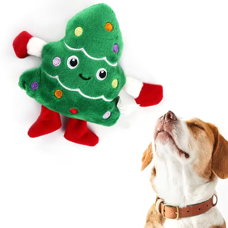 1pc Christmas Tree Plush Toy for Small Dogs