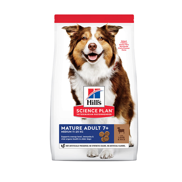 Hill's Science Plan Medium Mature Adult 7+ Dog Food with Lamb&rice