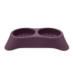 Cozy Paws Dual Pet Feeding Bowl Plastic-28.5x16x5.5cm-Purple