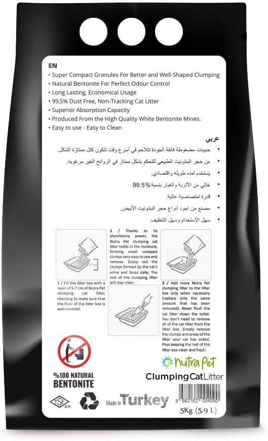 Nutrapet Baby Powder White Compact Cat Litter 5Kg