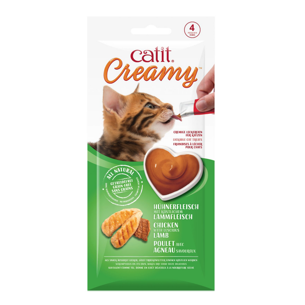 Catit Creamy Lickable Treats, Chicken & Lamb, 12pk/box