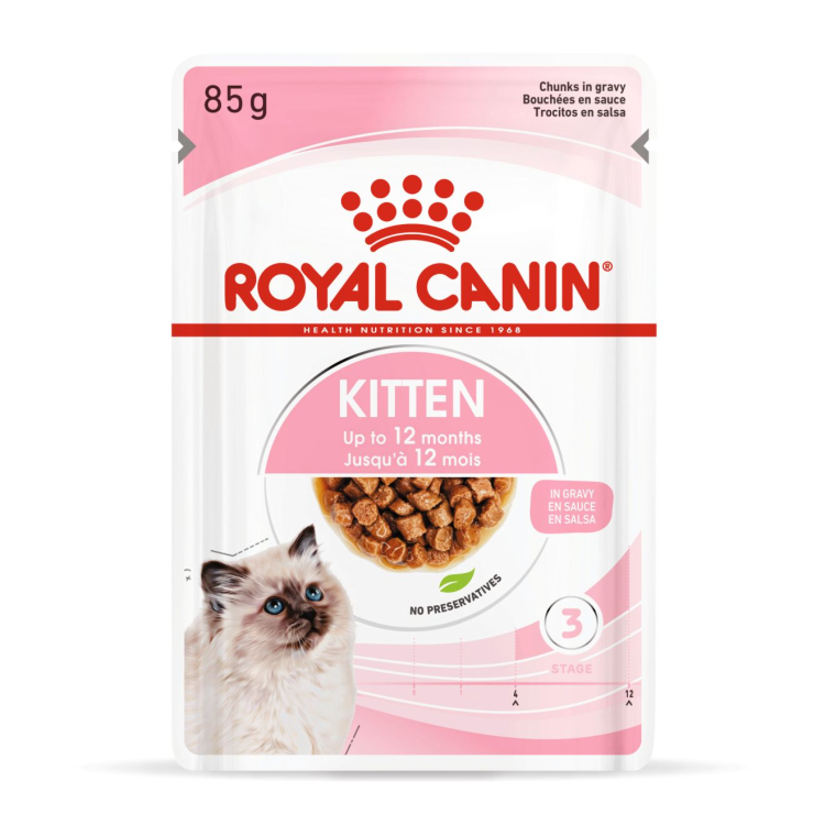 Feline Health Nutrition Kitten Gravy (Wet Food - Pouches) 12 x 85 g - 1 Box