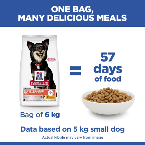 Hill’s Science Plan Perfect Digestion Small & Mini Adult 1+ Dog Food with Chicken & Brown Rice (3kg)