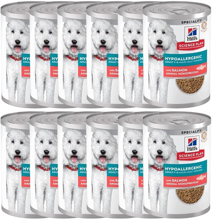 Hill's Science Plan Hypoallergenic Adult Dry wet Food with Salmon (12x363g)