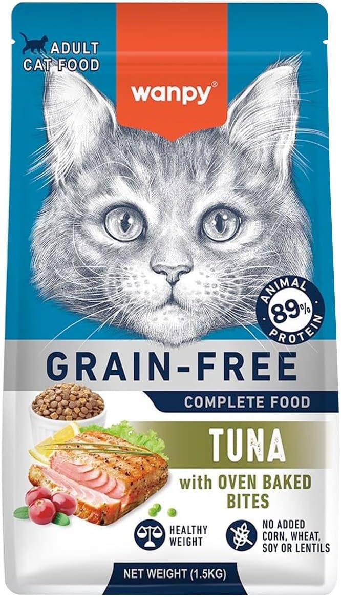 Wanpy Grain Free Complete Food for Adult Cat Tuna Recipe