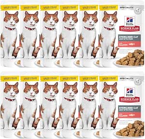 Hill's Science Plan Sterilised Cat Adult Cat Wet Food With Salmon Pouches (12x85g)