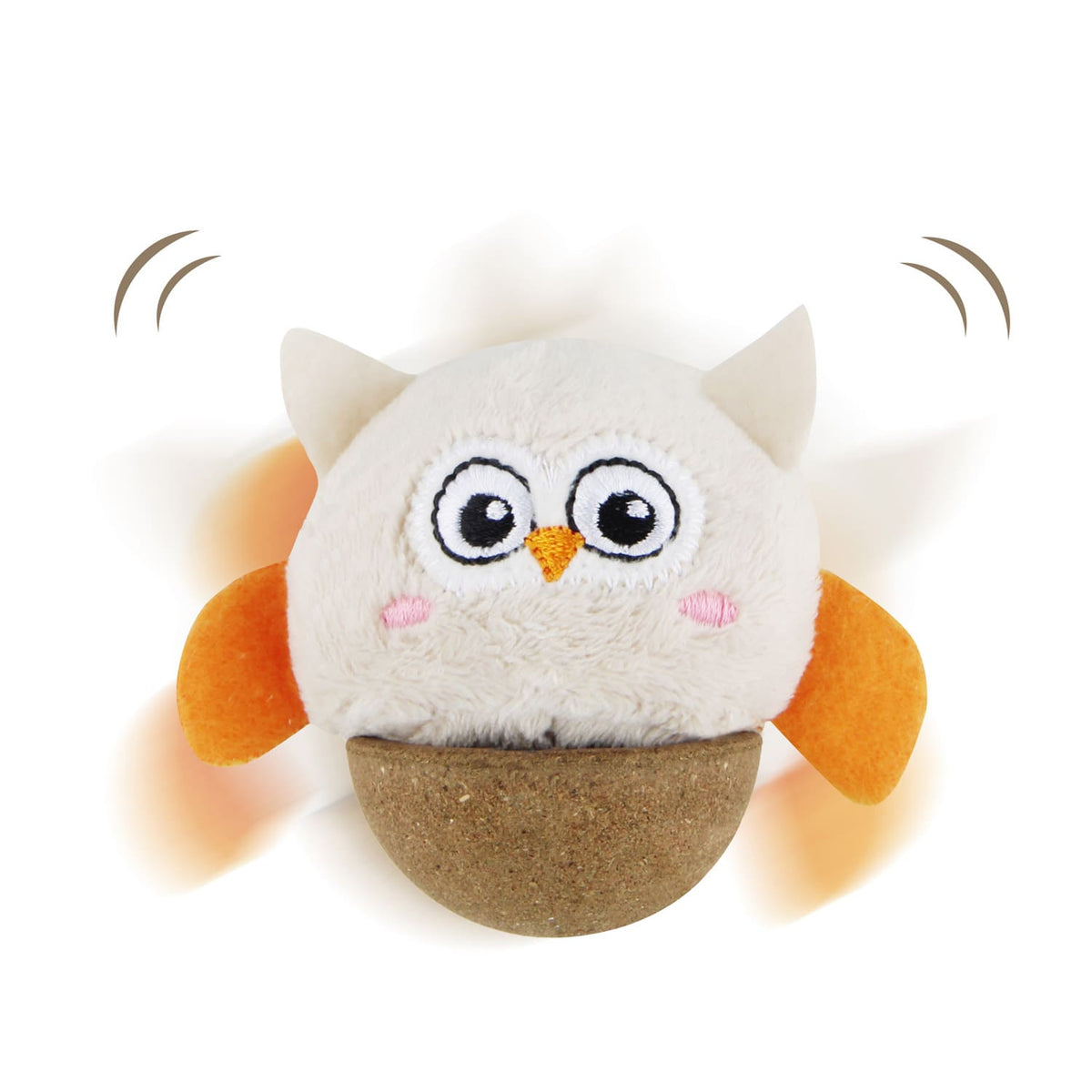 GiGwi Hemispherical Tumbler Toy with Catnip – Owl