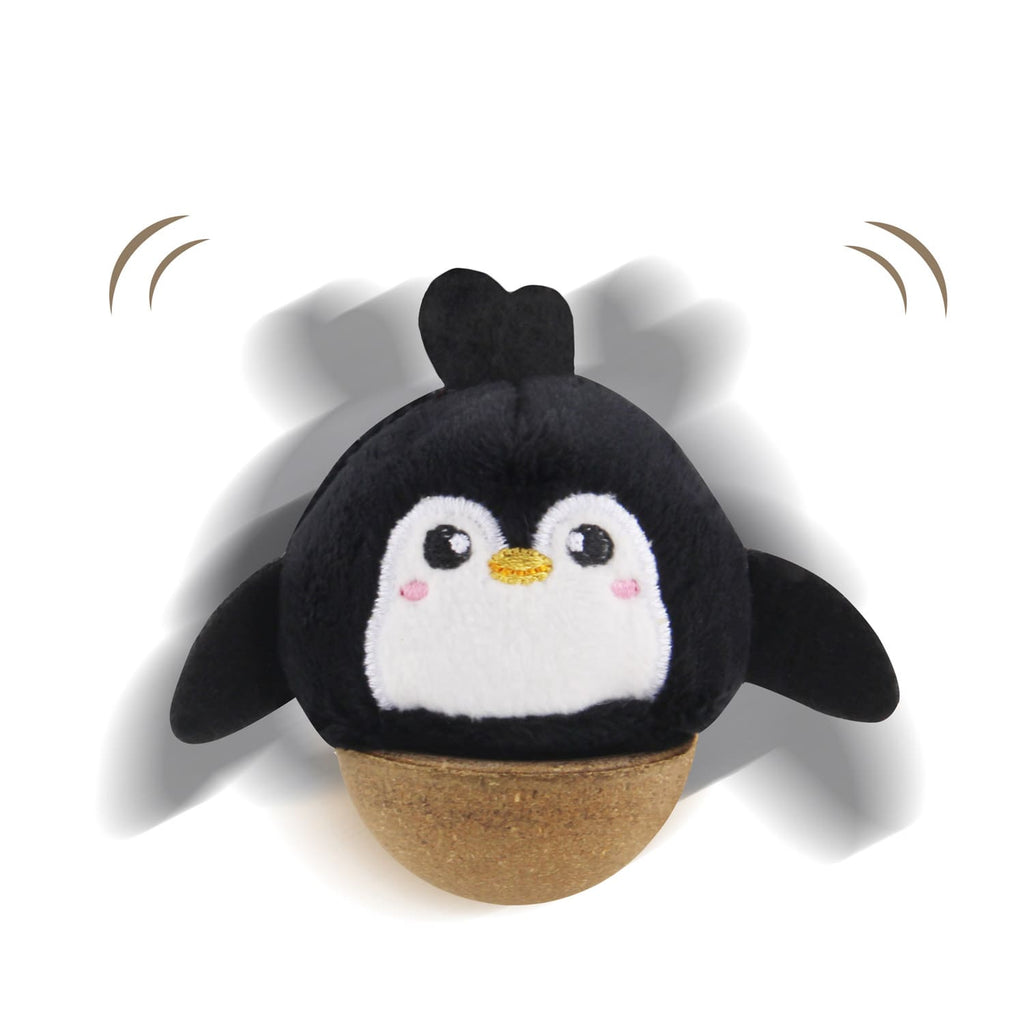 GiGwi Hemispherical Tumbler Toy with Catnip – Penguin