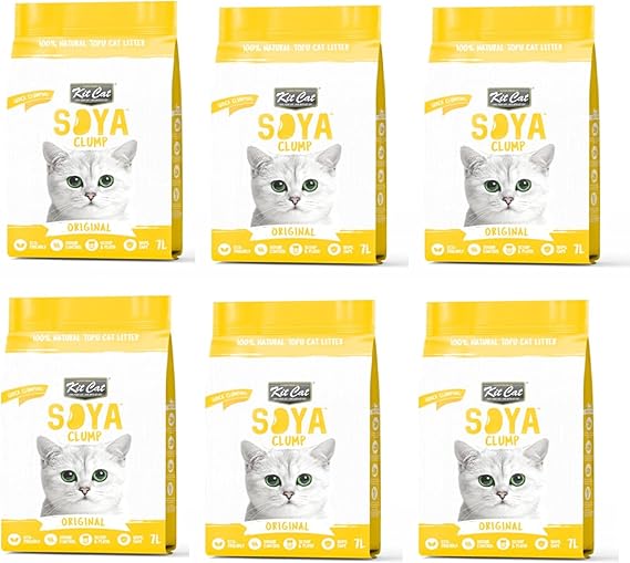 Kit Cat Soya Clump Soybean Litter – Original 7L(1 Box – 6pcs)