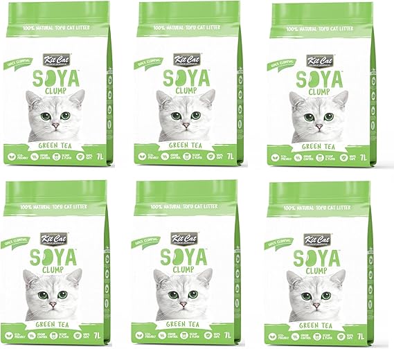 Kit Cat Soya Clump Soybean Litter – Green Tea 7L(1 Box – 6pcs)