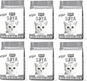 Kit Cat Soya Clump Soybean Litter – Charcoal 7L(1 Box – 6pcs)
